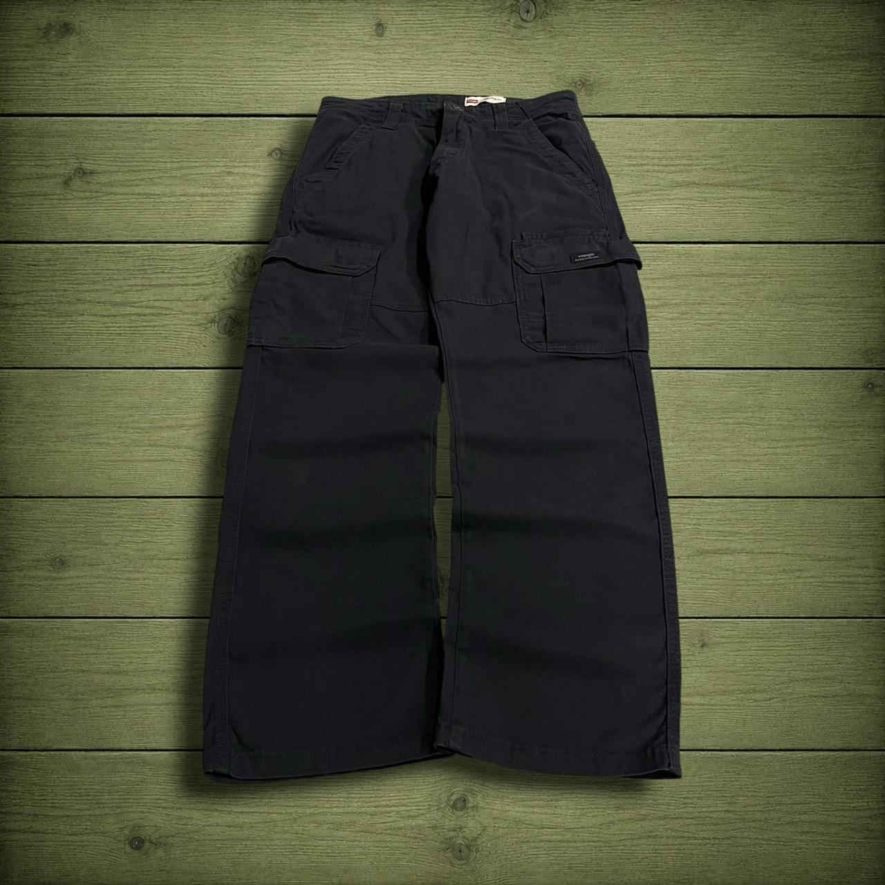 Wrangler cargo pants relaxed fit y2k black Comfy chino style skate work trousers