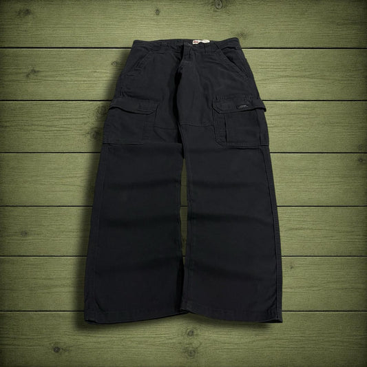 Wrangler cargo pants relaxed fit y2k black Comfy chino style skate work trousers