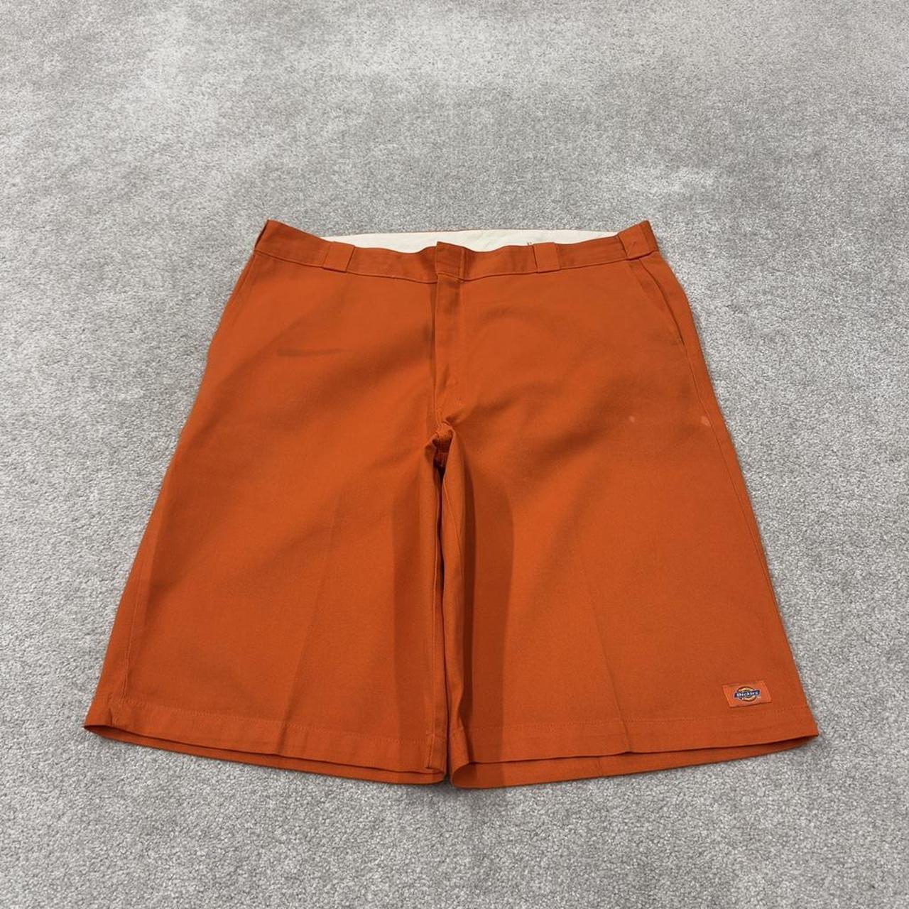 Baggy Dickies chino shorts carpenter orange Chino style skater shorts long wide leg festival