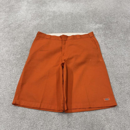 Baggy Dickies chino shorts carpenter orange Chino style skater shorts long wide leg festival