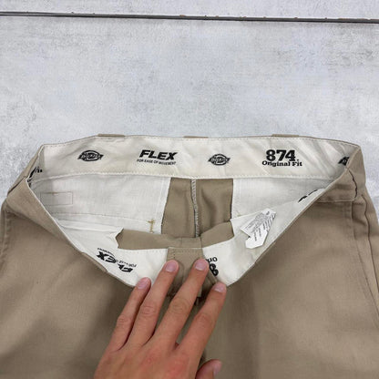 Khaki beige Dickies 874 original fit Pants W34L32