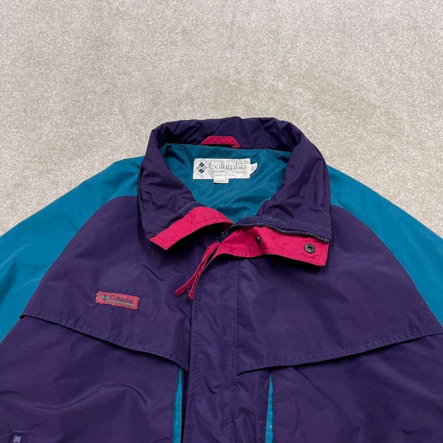 00s Columbia technical windbreaker jacket L men's purple y2k style autumn