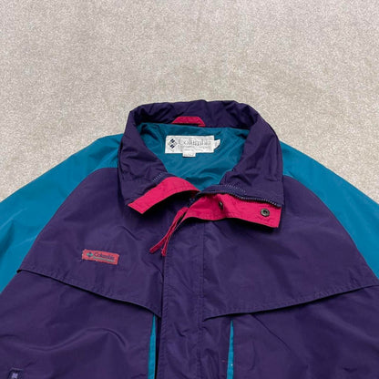 00s Columbia technical windbreaker jacket L men's purple y2k style autumn