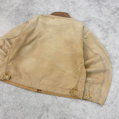Vintage tan Carhartt Detroit jacket XL blanket lined boxy cropped fit