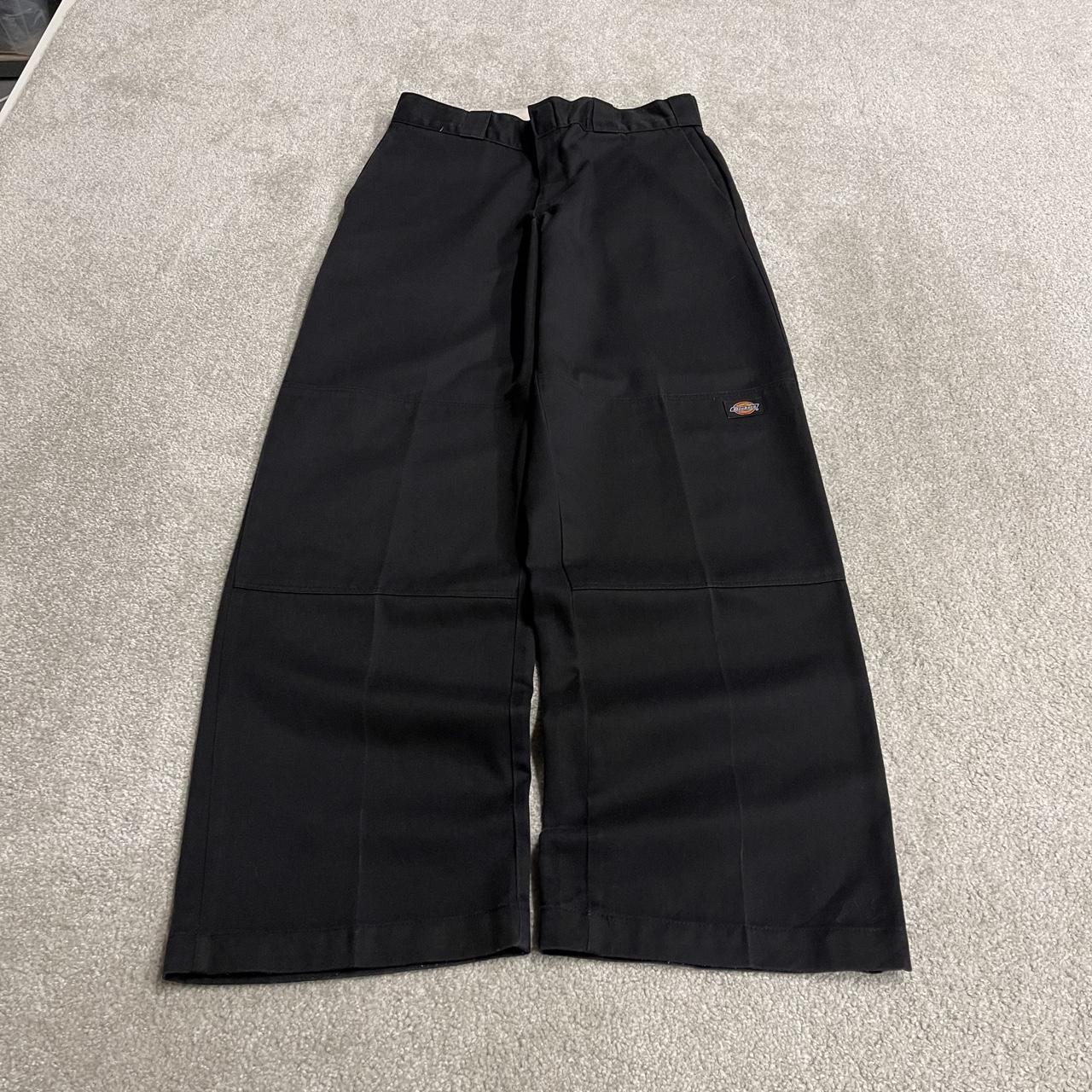 Dickies baggy double knee pants black W32L32 Loose fit wide leg chino skate work trousers