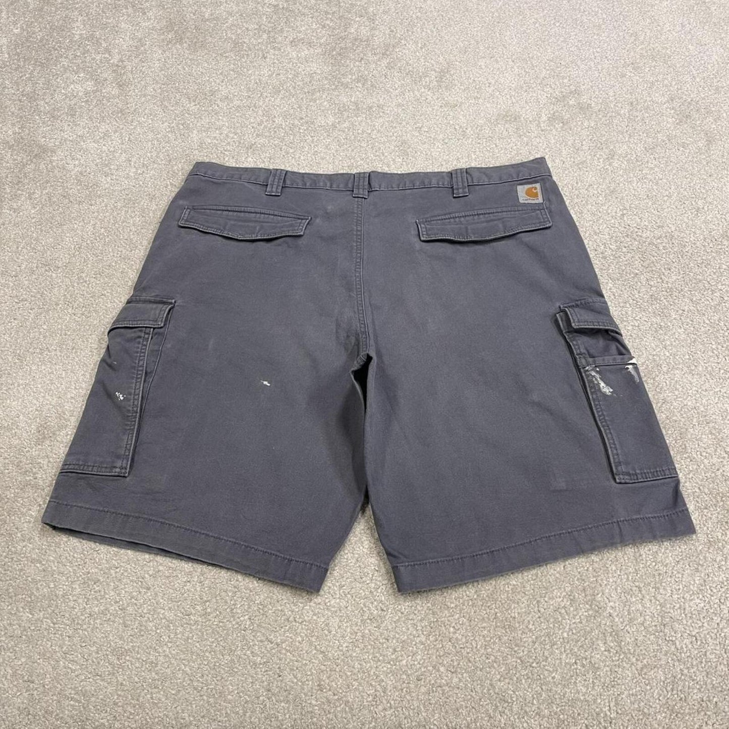 Carhartt baggy cargo shorts canvas blue Canvas relaxed fit skate style shorts