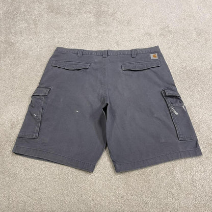 Carhartt baggy cargo shorts canvas blue Canvas relaxed fit skate style shorts