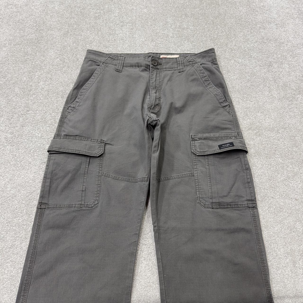 Wrangler cargo pants y2k grey W33L30 relaxed fit skater work utility pants