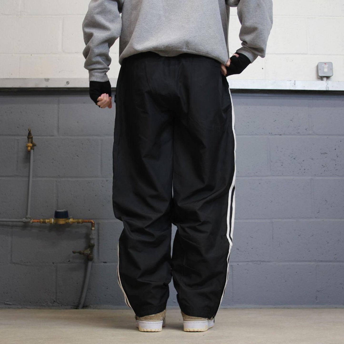 Vintage Y2K Adidas tracksuit bottoms black Side stripe design track pants