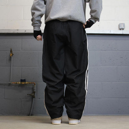 Vintage Y2K Adidas tracksuit bottoms black Side stripe design track pants