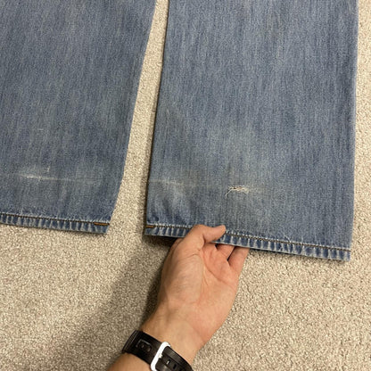 Rocawear baggy jeans y2k embroidered W36L33 blue denim Wide leg skater style surf pants