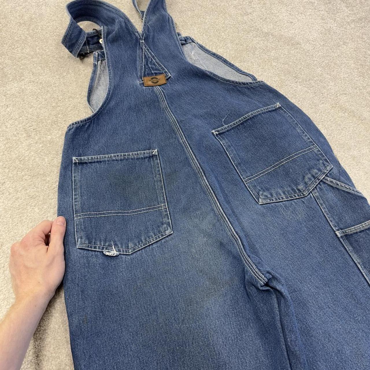 Vintage dungarees denim overalls blue Work’n Gear workwear bib & brace utility