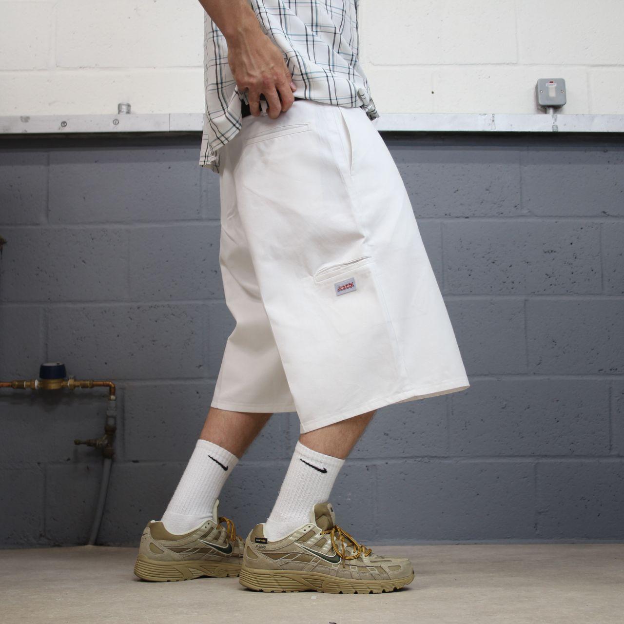 Dickies baggy chino shorts carpenter white Chino style skater shorts long wide leg festival