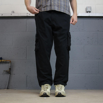 Wrangler cargo pants y2k black Regular taper fit skater work utility pants