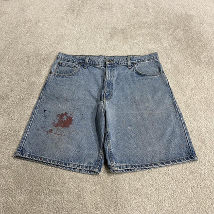 Vintage Carhartt denim shorts y2k blue Loose fit skater style denim surf jorts