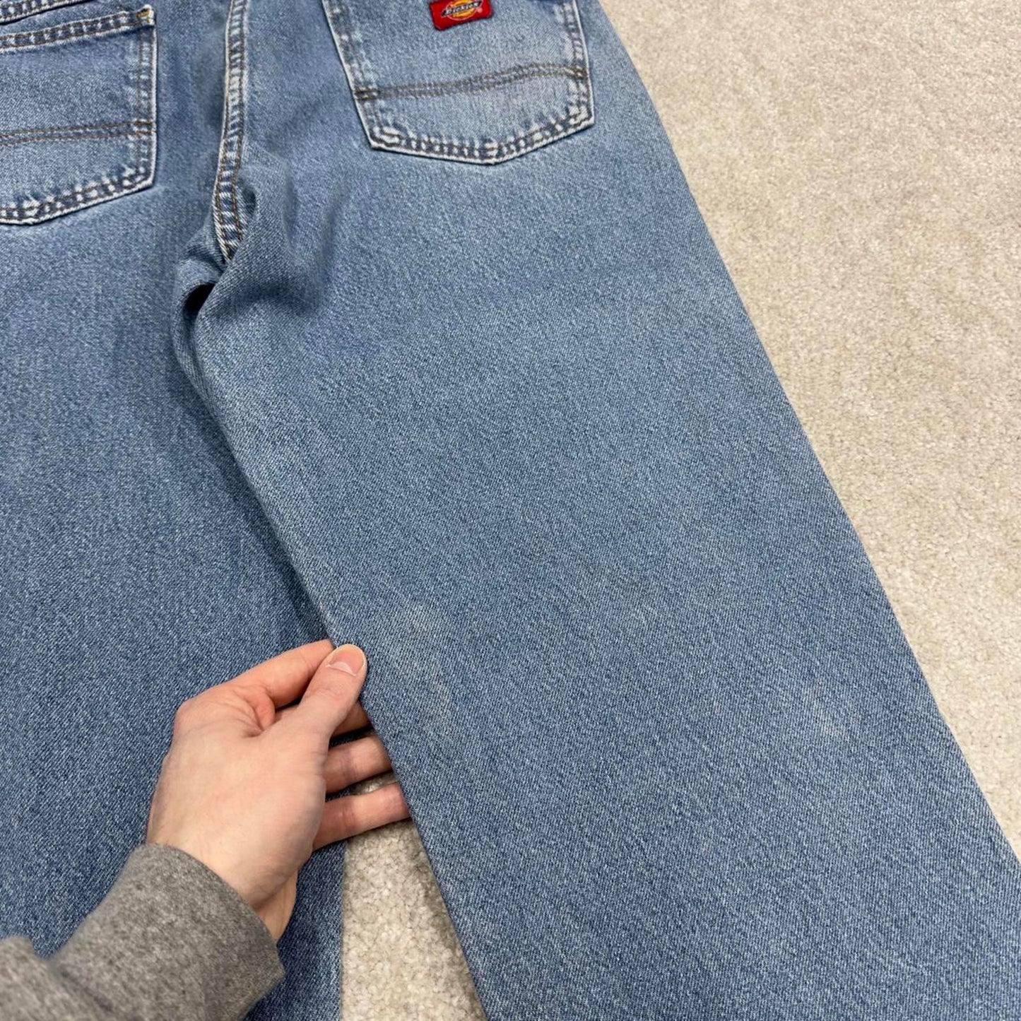 Vintage Y2k Dickies work jeans blue Straight leg thick denim skater style workwear pants