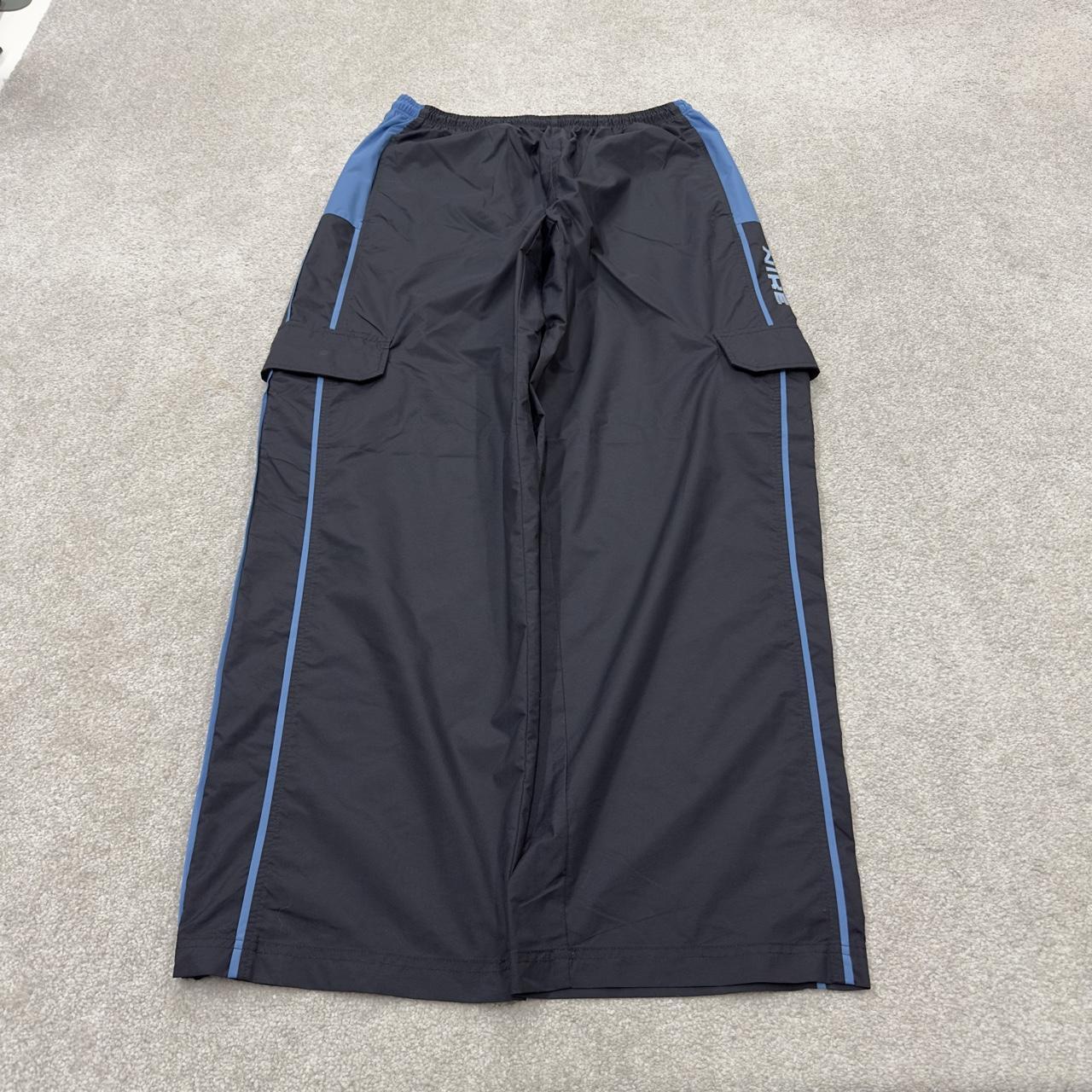 Vintage Nike baggy tracksuit bottoms wide leg Y2K black XL Wide leg 2000s style track pants
