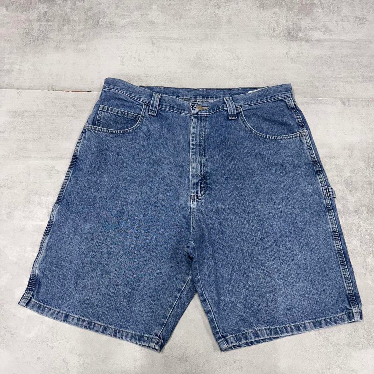 Mens baggy Wrangler carpenter jorts W38 loose denim cargo Y2K skater shorts