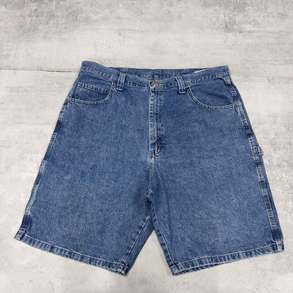 Mens baggy Wrangler carpenter jorts W38 loose denim cargo Y2K skater shorts