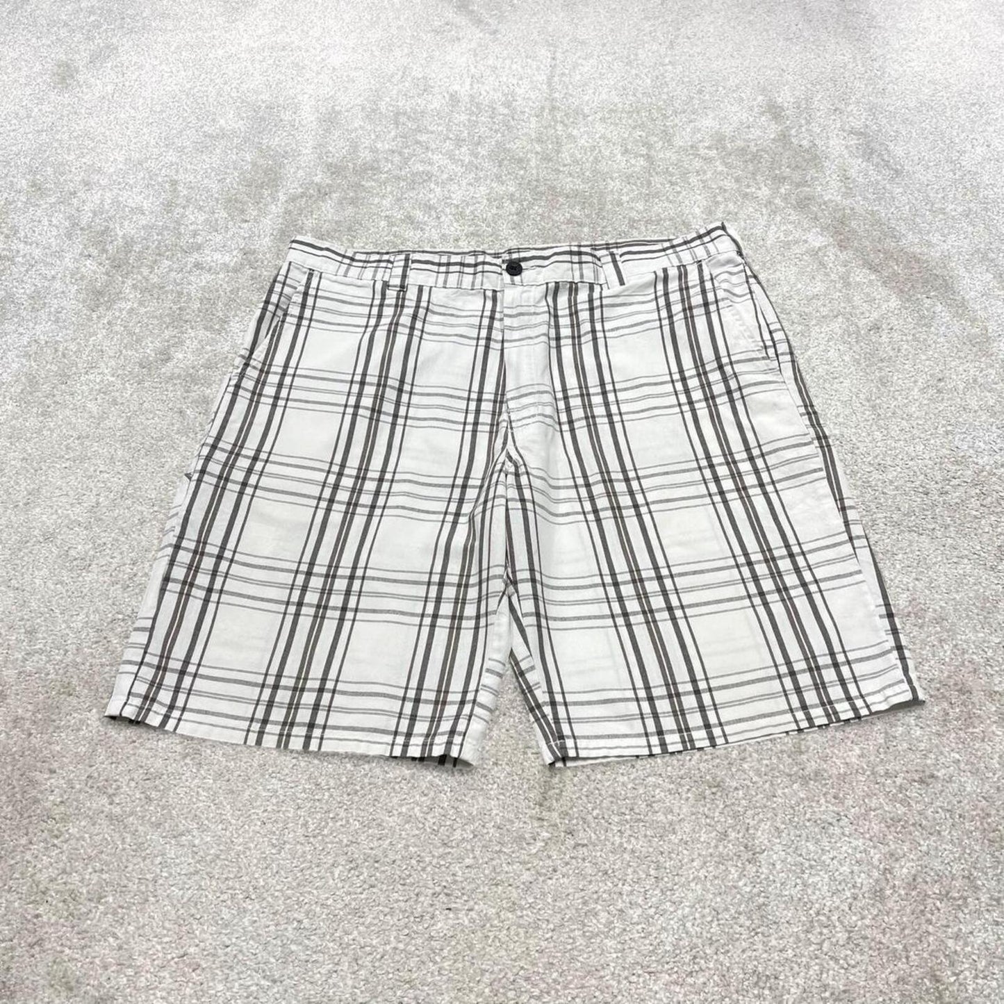Y2k checkered Dickies chino shorts skater style white W38 Loose check summer festival shorts