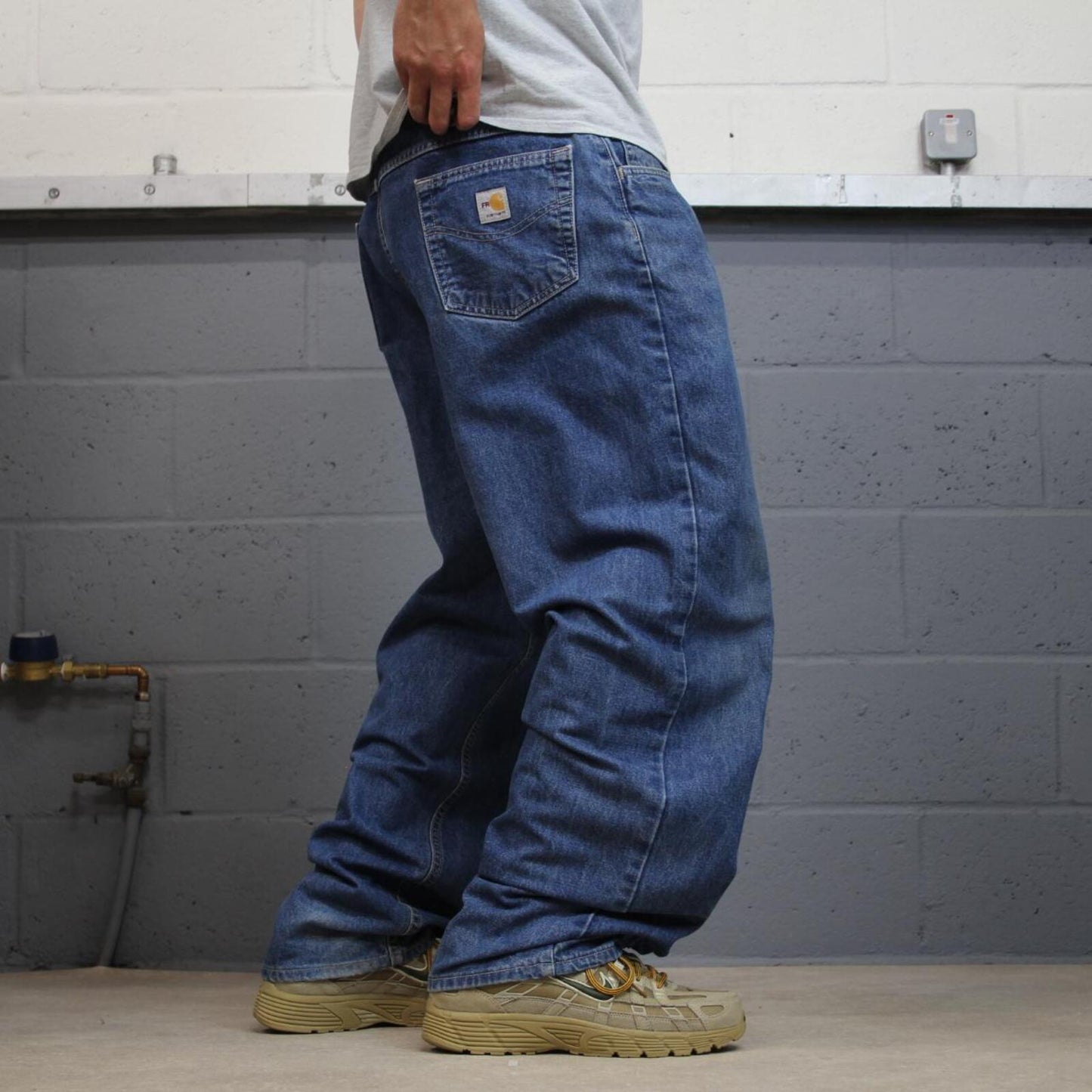 Carhartt baggy jeans y2k denim blue Loose fire resistant workwear skate pants