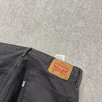 Levi’s 505 jeans y2k W40L30 grey straight leg 2000s style red tab logo pants