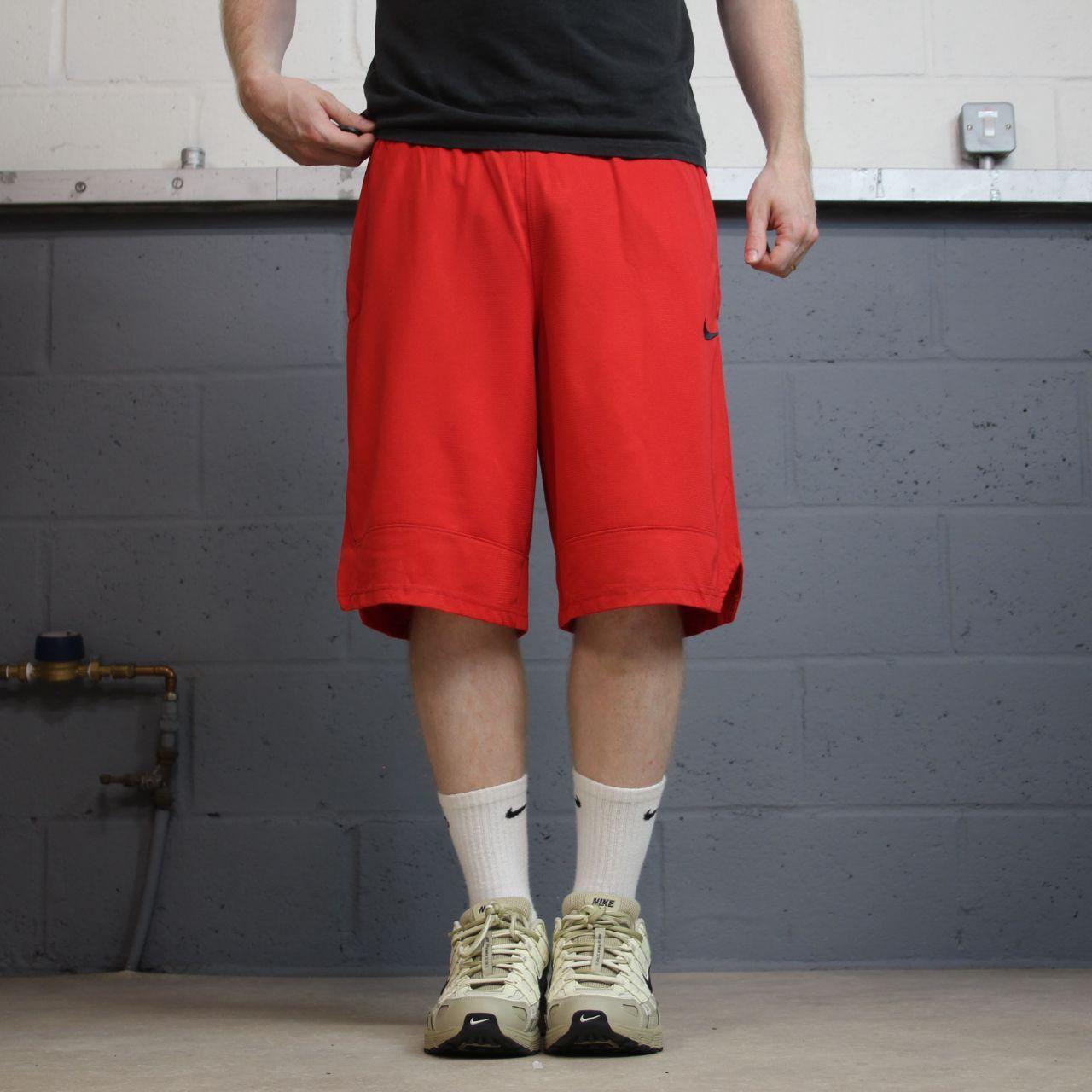 Nike sports shorts y2k Dri-Fit red Loose comfy floaty summer gym shorts