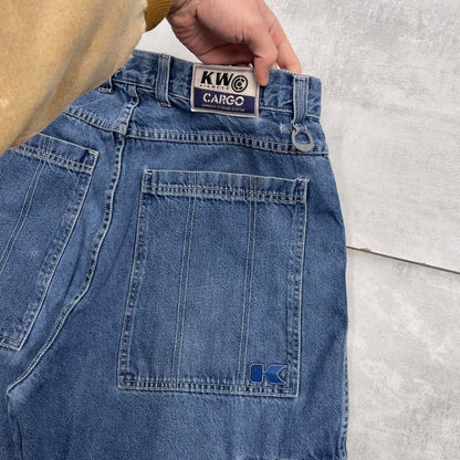 Rare Kik Wear Industries cargo shorts W36 baggy denim skater Y2K Shorts