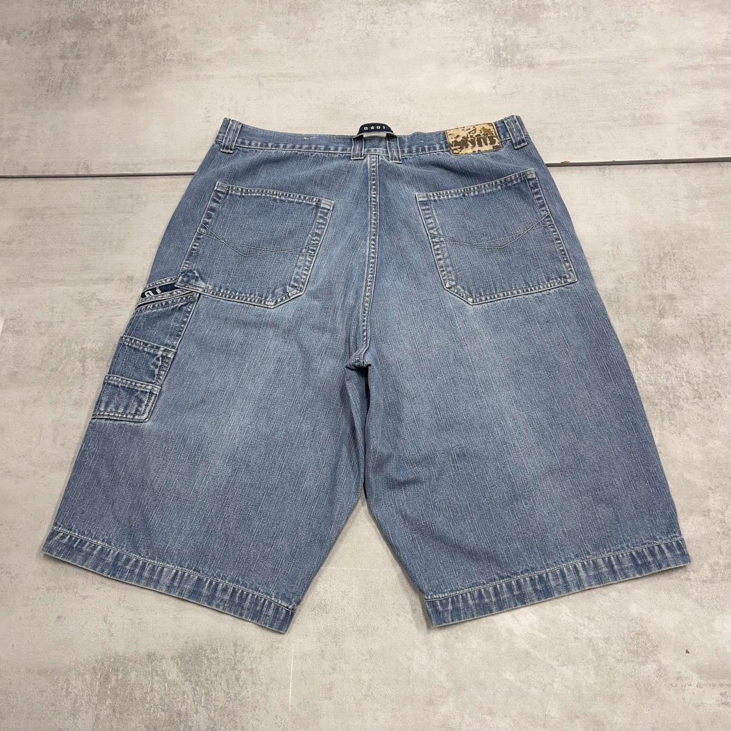Blue baggy Karl Kani carpenter shorts W36