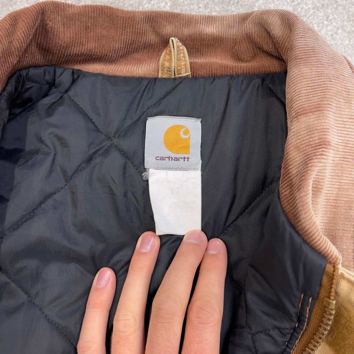 Hamilton brown Carhartt jacket XL - canvas arctic quilt lined chore coat collar