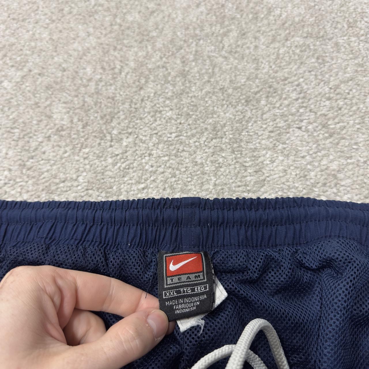 Y2K baggy Nike Team tracksuit bottoms navy XXL loose leg mesh lined track pants
