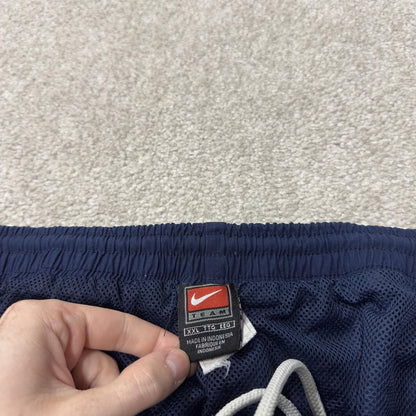 Y2K baggy Nike Team tracksuit bottoms navy XXL loose leg mesh lined track pants