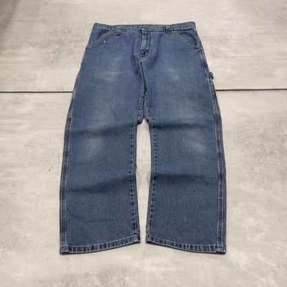 Wrangler carpenter jeans skater workwear W36L30 loose blue denim cargo casual streetwear style pants