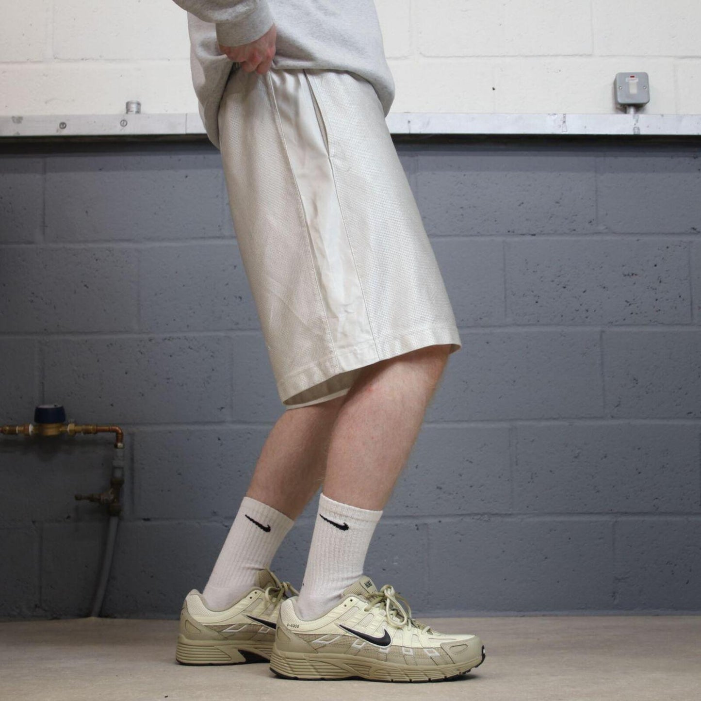 Nike Basketball sports shorts y2k white silver Casual style comfy loose floaty summer gym shorts