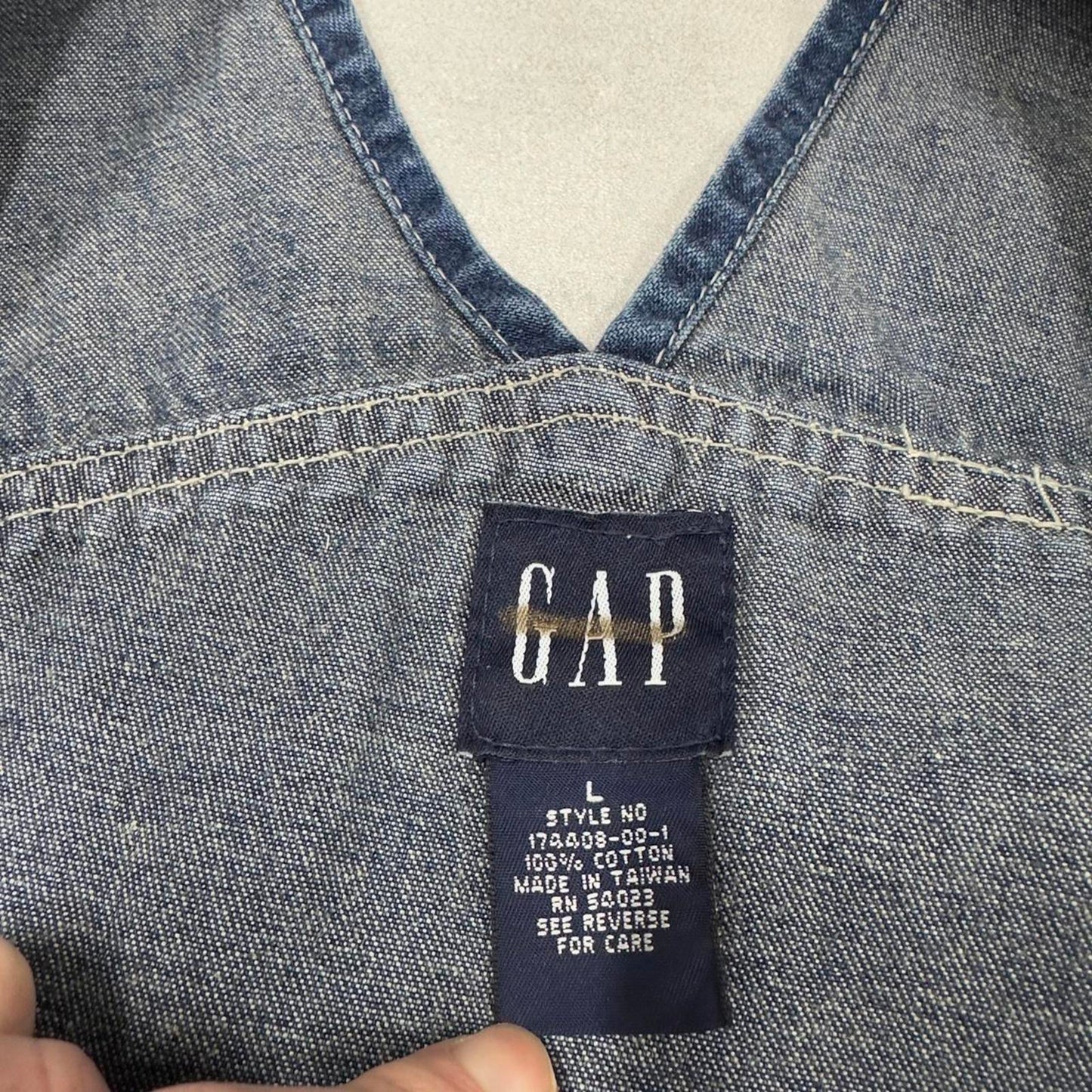 Vintage GAP dungarees W38L32 blue mens denim overalls