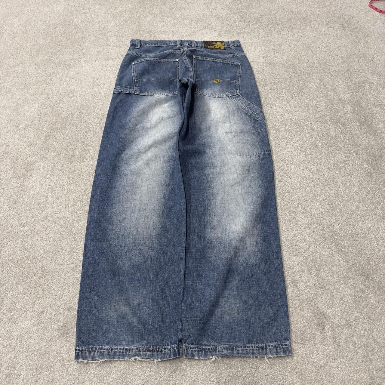 PJ Mark baggy carpenter jeans y2k W34L34 blue wide leg denim skater style cargo pants