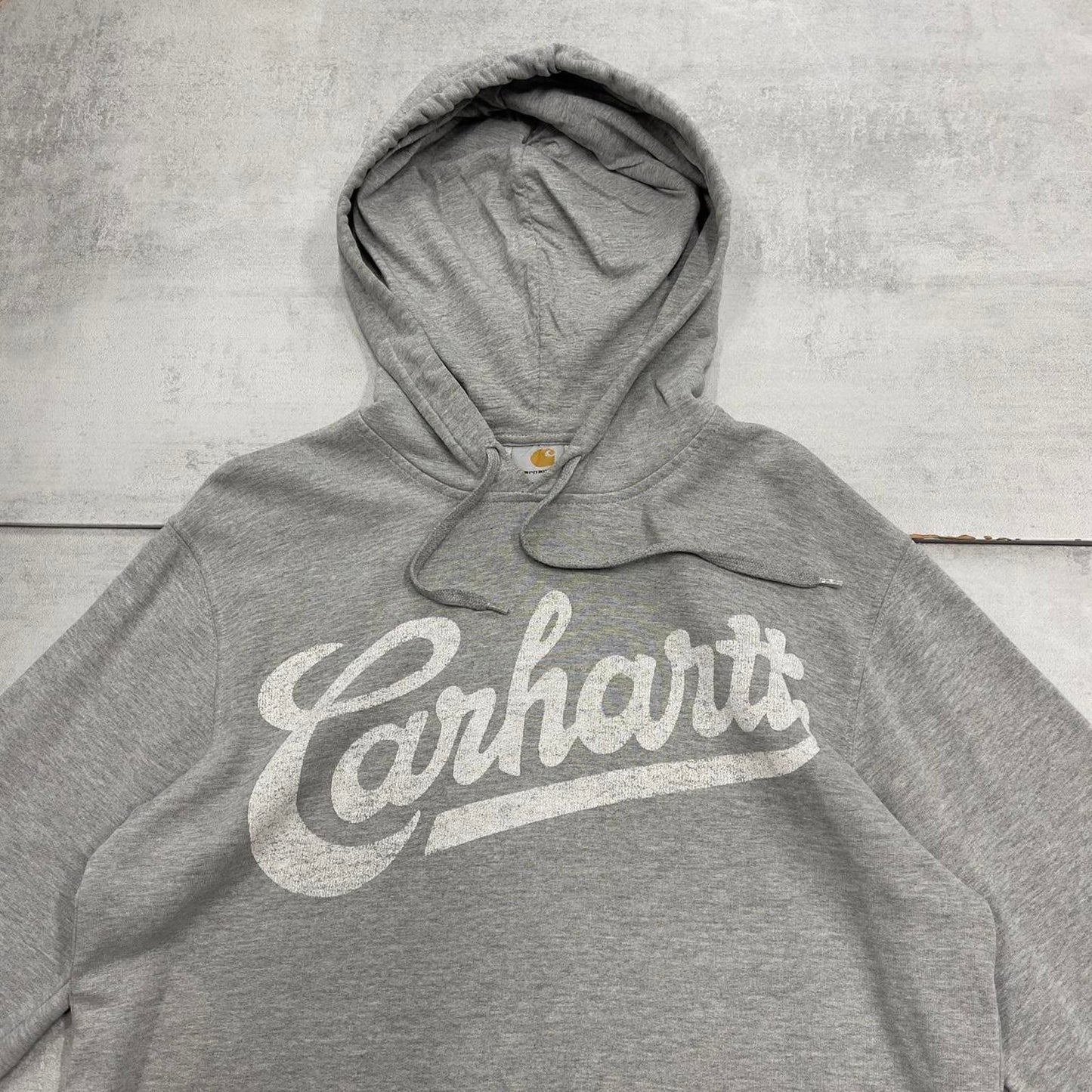 Grey Carhartt hoodie Medium Spell out logo pullover hooded sweatshirt