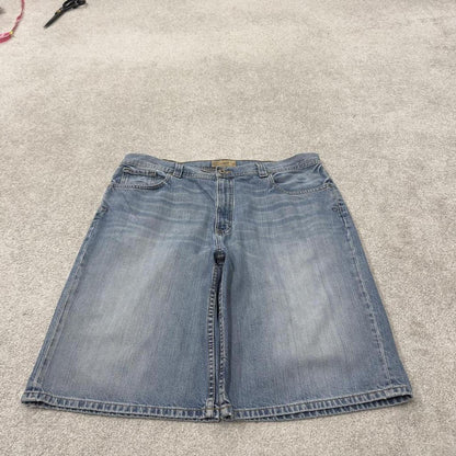 Long denim shorts y2k skater loose blue BKE skater style brand surf jorts