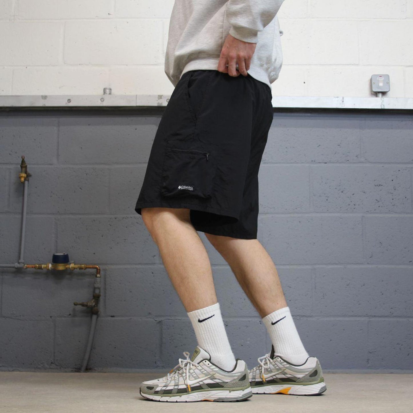 Y2K Columbia Cargo summer shorts black Loose utility festival tech shorts