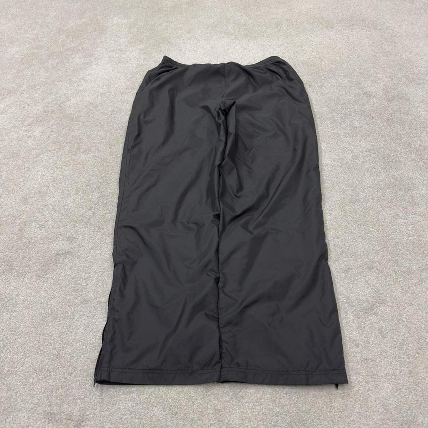 FILA baggy tracksuit bottoms y2k black Loose lined embroidered drawstring track pants