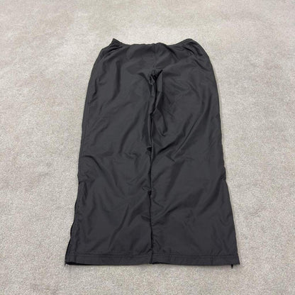 FILA baggy tracksuit bottoms y2k black Loose lined embroidered drawstring track pants