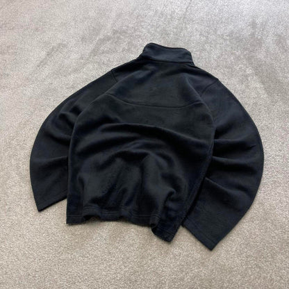Black Columbia technical fleece XS y2k style snap T autumn popper pull over