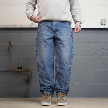 Y2K vintage Carhartt denim jeans blue Loose relaxed fit skate style workwear pants