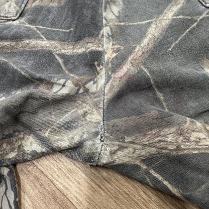 Vintage mossy oak camo cargo pants Loose straight leg camouflage utility combat trousers