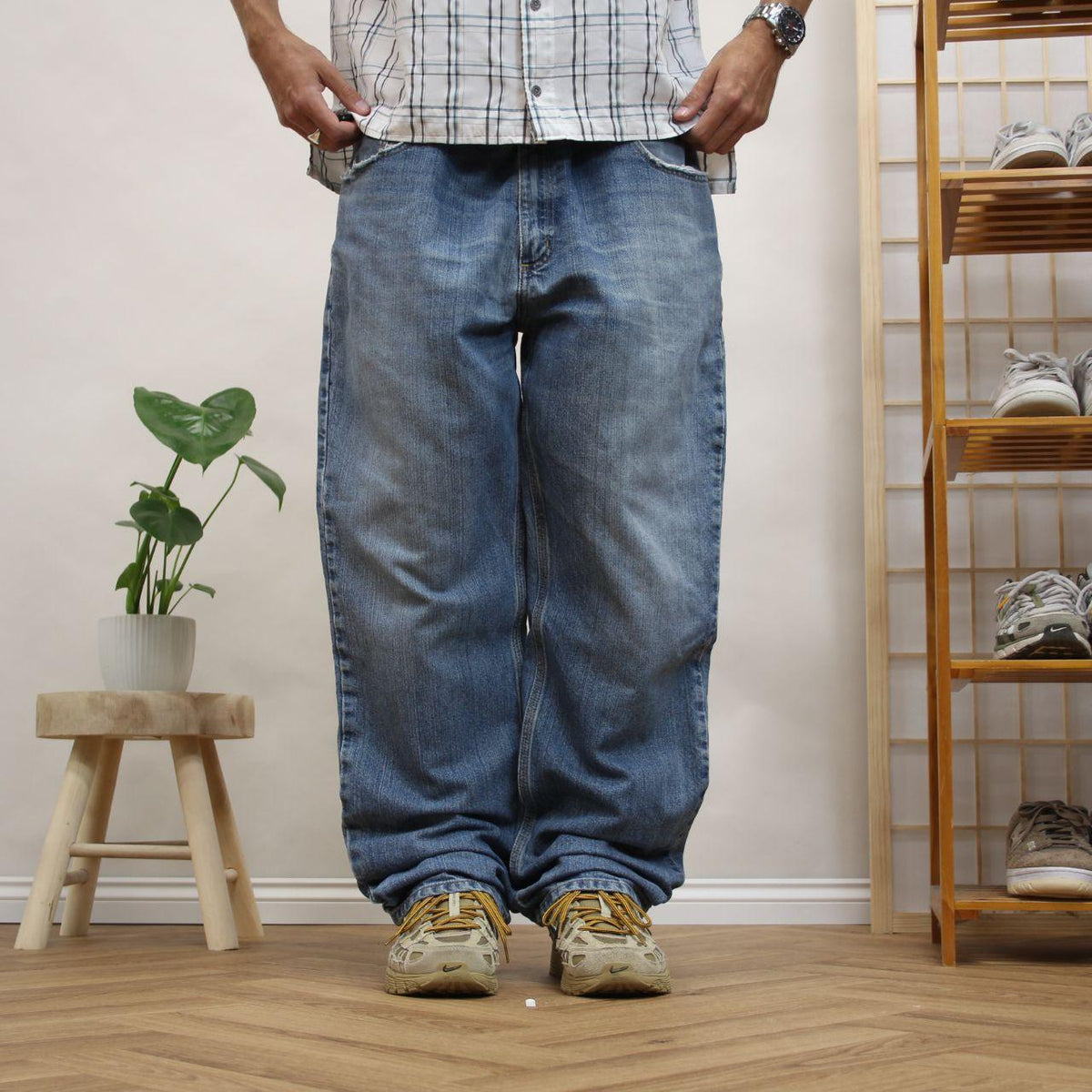 Vintage Carhartt jeans relaxed fit Y2K loose straight blue denim work pants