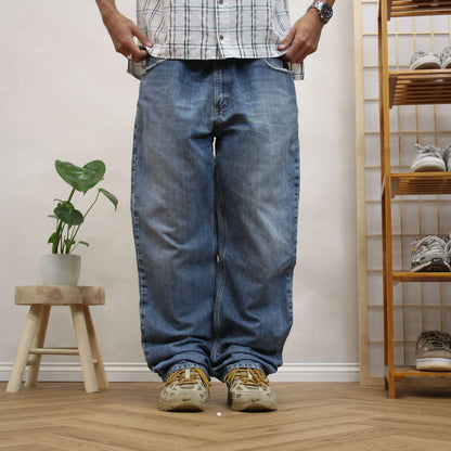 Vintage Carhartt jeans relaxed fit Y2K loose straight blue denim work pants