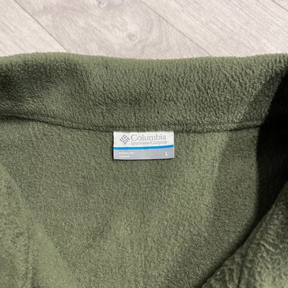 Columbia y2k fleece gilet green mens large full zip autumn vest