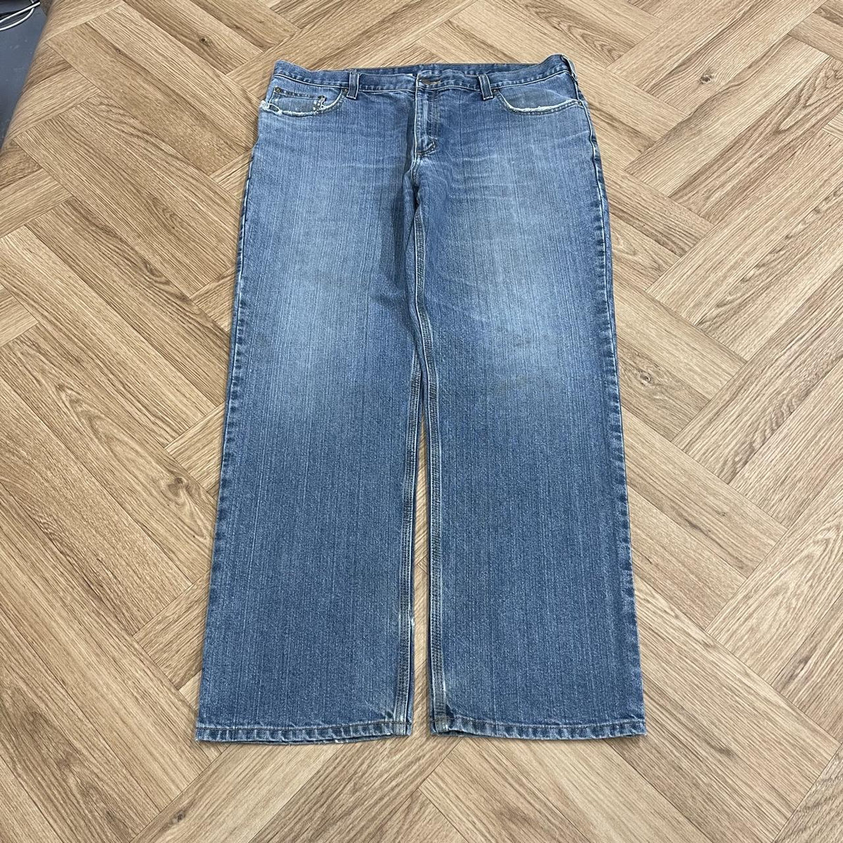 Vintage Carhartt jeans relaxed fit Y2K loose straight blue denim work pants
