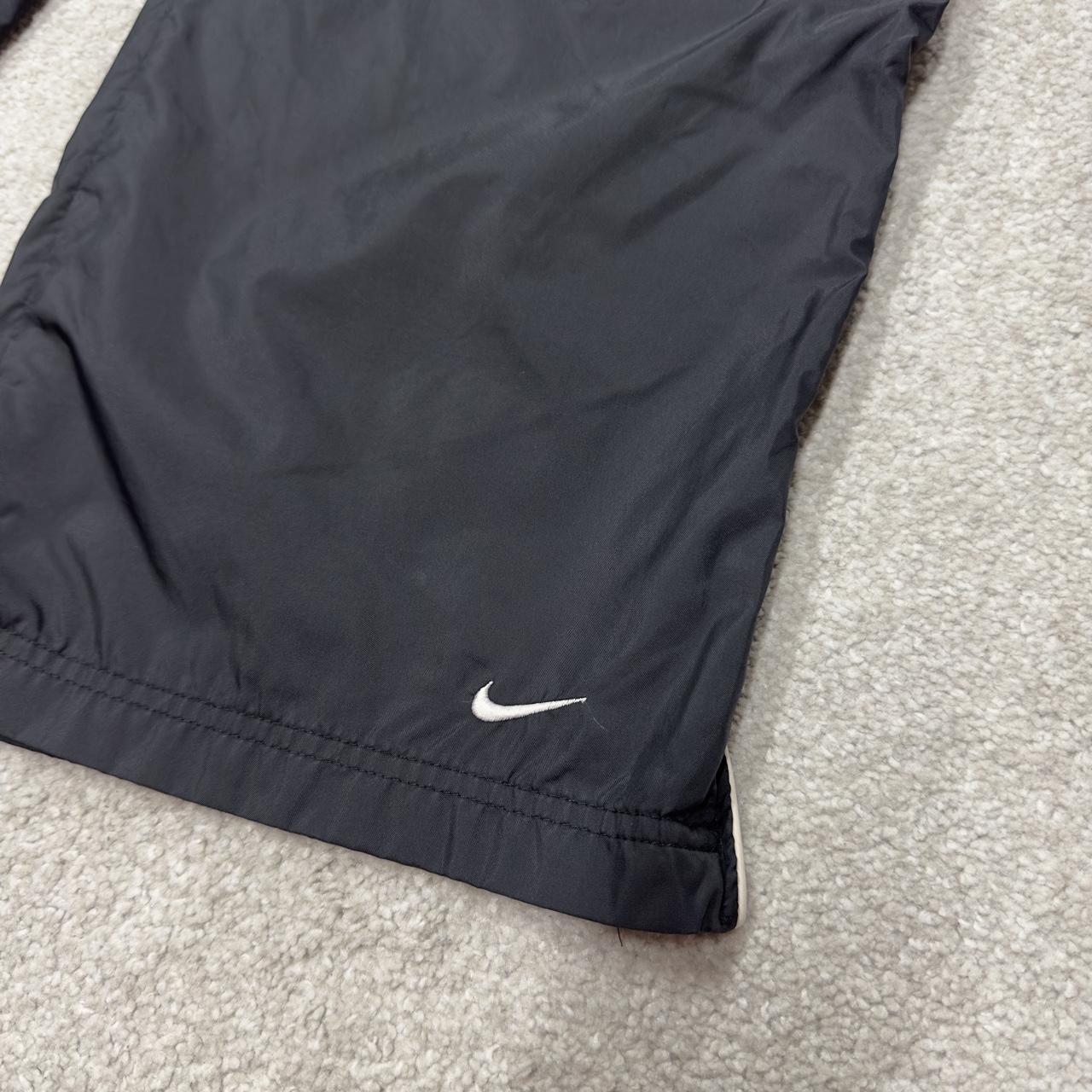 Vintage Y2K Nike baggy tracksuit bottoms black M 8-10 Loose leg lined track pants swoosh logo