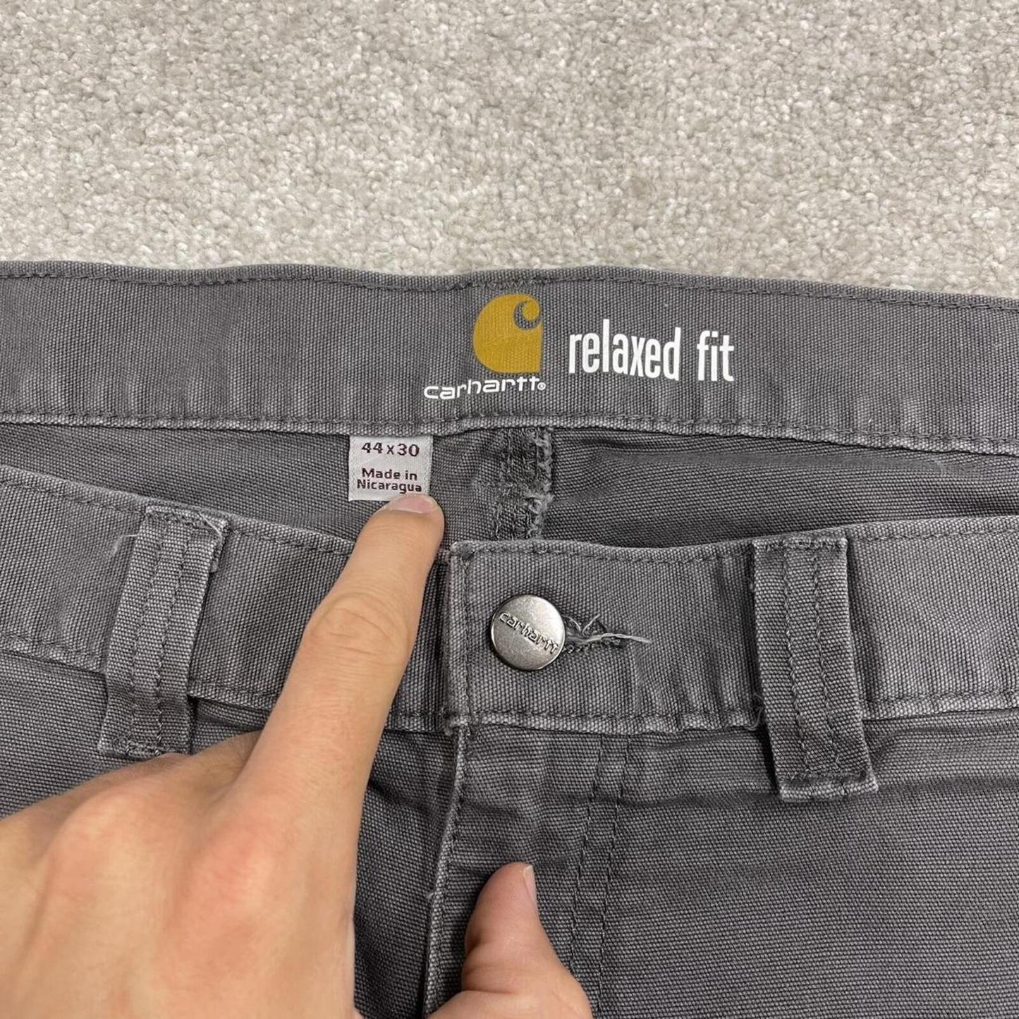 Carhartt cargo shorts skater surf grey Loose relaxed fit workwear carpenter shorts